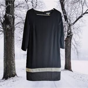 Jones New York Small 3/4 sleeve color block poly blend fall dress. Office, Party